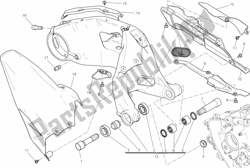 Wszystkie części do Forcellone Posteriore Ducati Superbike 1199 Panigale S ABS 2013